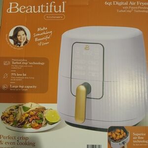 Beautiful Kitchenware 6qt Digital Air Fryer - Lavender and Gold